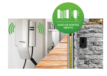 Aviso sonoro de portão aberto