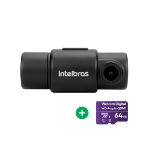 Kit Câmera veicular Duo Intelbras DC 3201 2K+ + Cartão Micro SD 64GB
