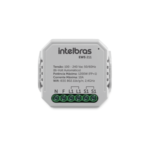 Minicontrolador Smart Wi-Fi para 1 Interruptor EWS 211 Intelbras