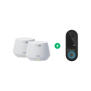 Kit Wi-Fi 6 Mesh Intelbras Vídeo Porteiro Smart IVW 3000 + Conjunto Twibi AX