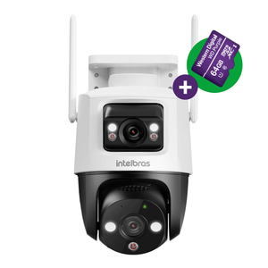 Câmera Externa iM9+ com Duas Lentes Visão Noturna e MicroSD 64GB Intelbras