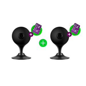 Kit Câmera Inteligente Intelbras Im3 C Black com MicroSD 32GB - 2 unidades