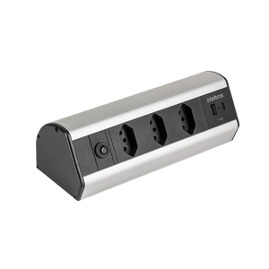 Protetor Eletrônico de Bancada EPE 4003 Intelbras com 3 tomadas e 2 USB